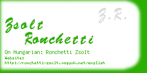 zsolt ronchetti business card